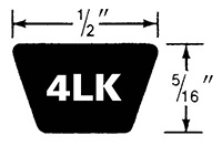 4LK Belt Dimensions